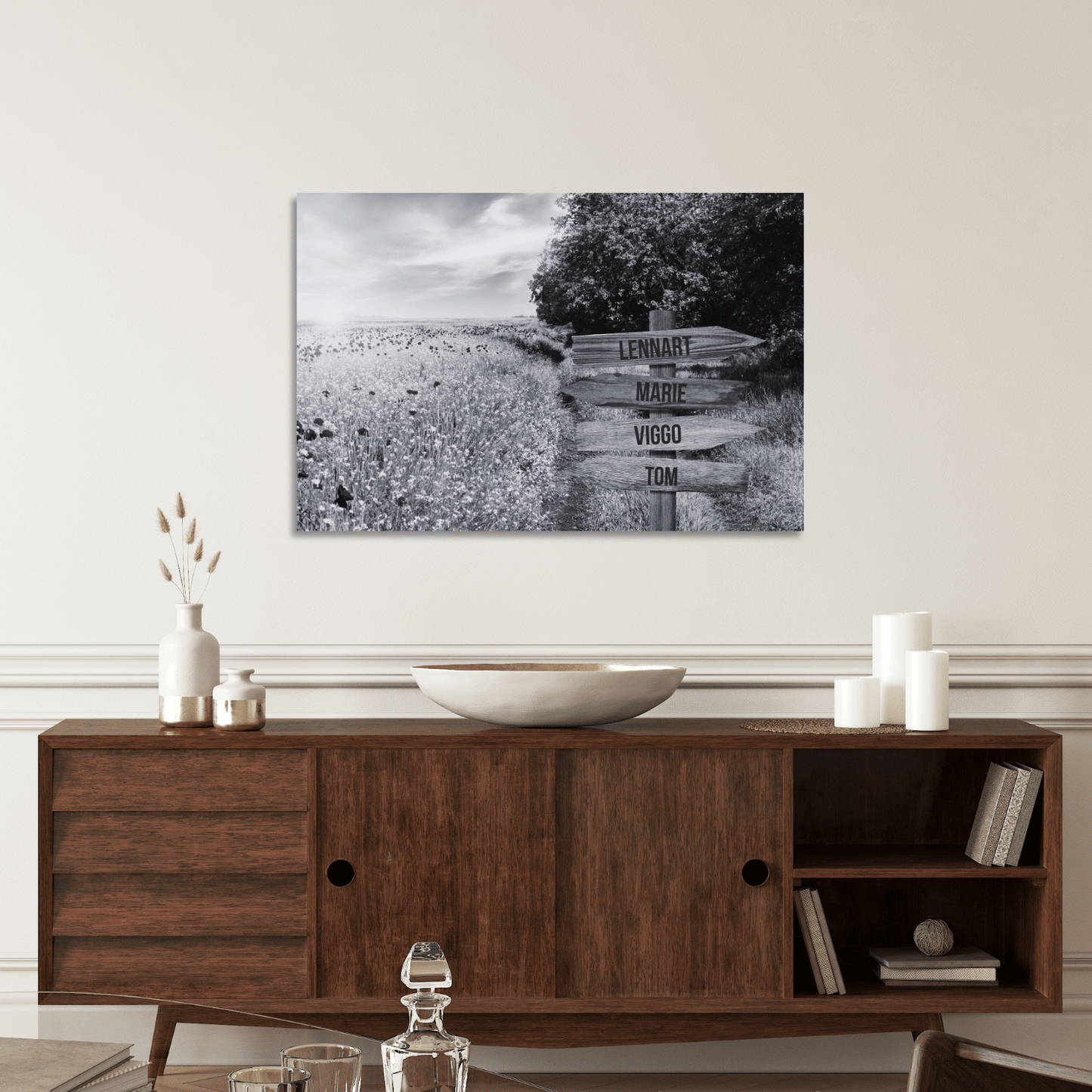 Blomster - Personligt Lærredsprint