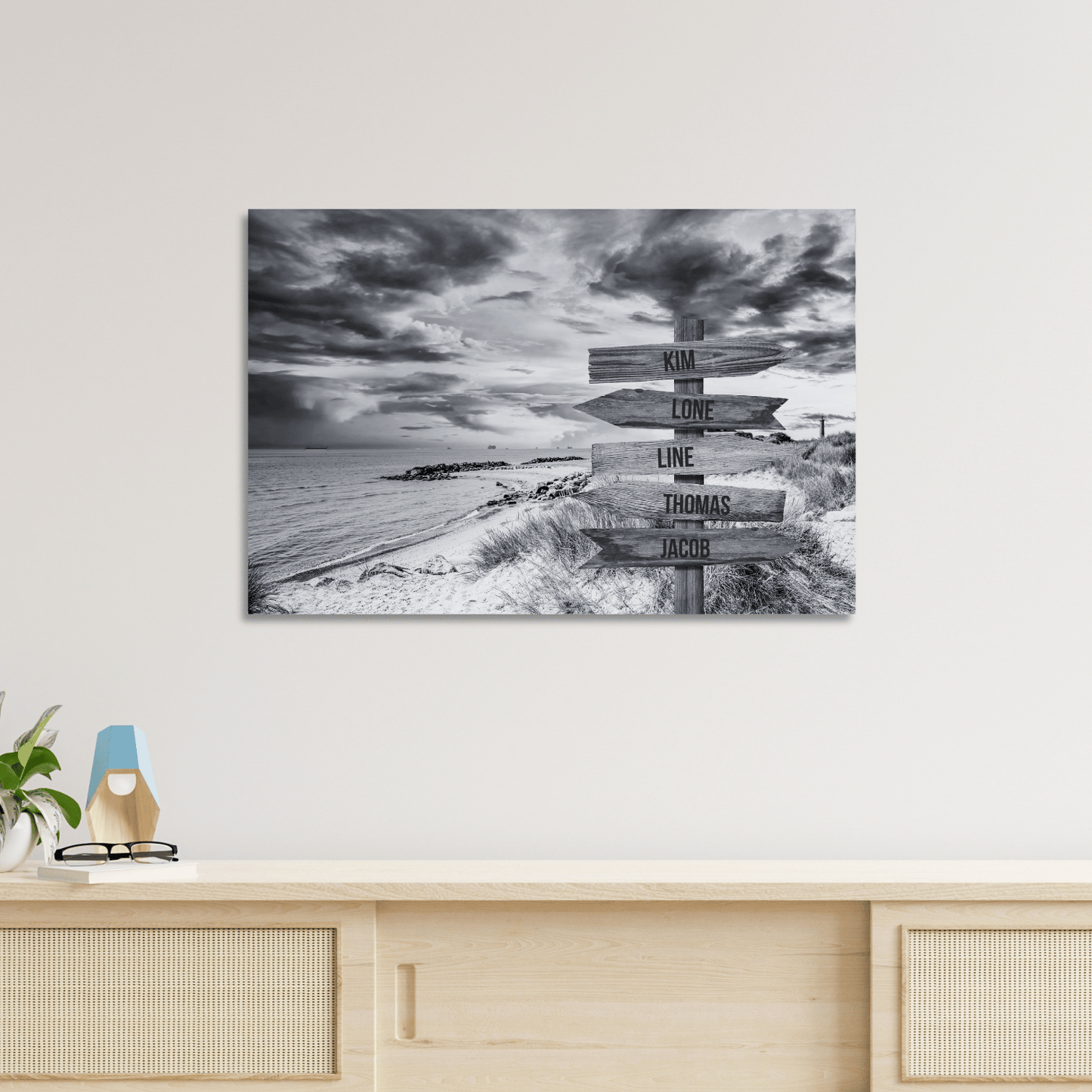 Ved Kysten - Personligt Lærredsprint