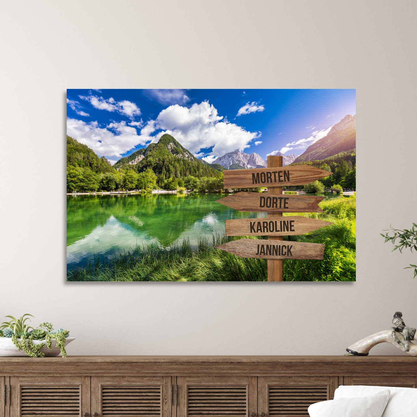 Skovsø farver - Personligt Lærredsprint