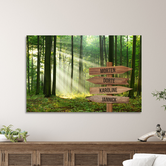 Skoven farver - Personligt Lærredsprint