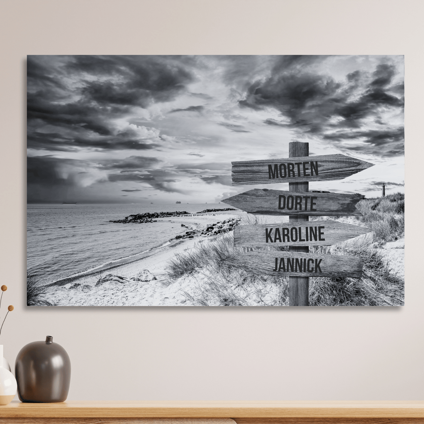 Ved Kysten - Personligt Lærredsprint