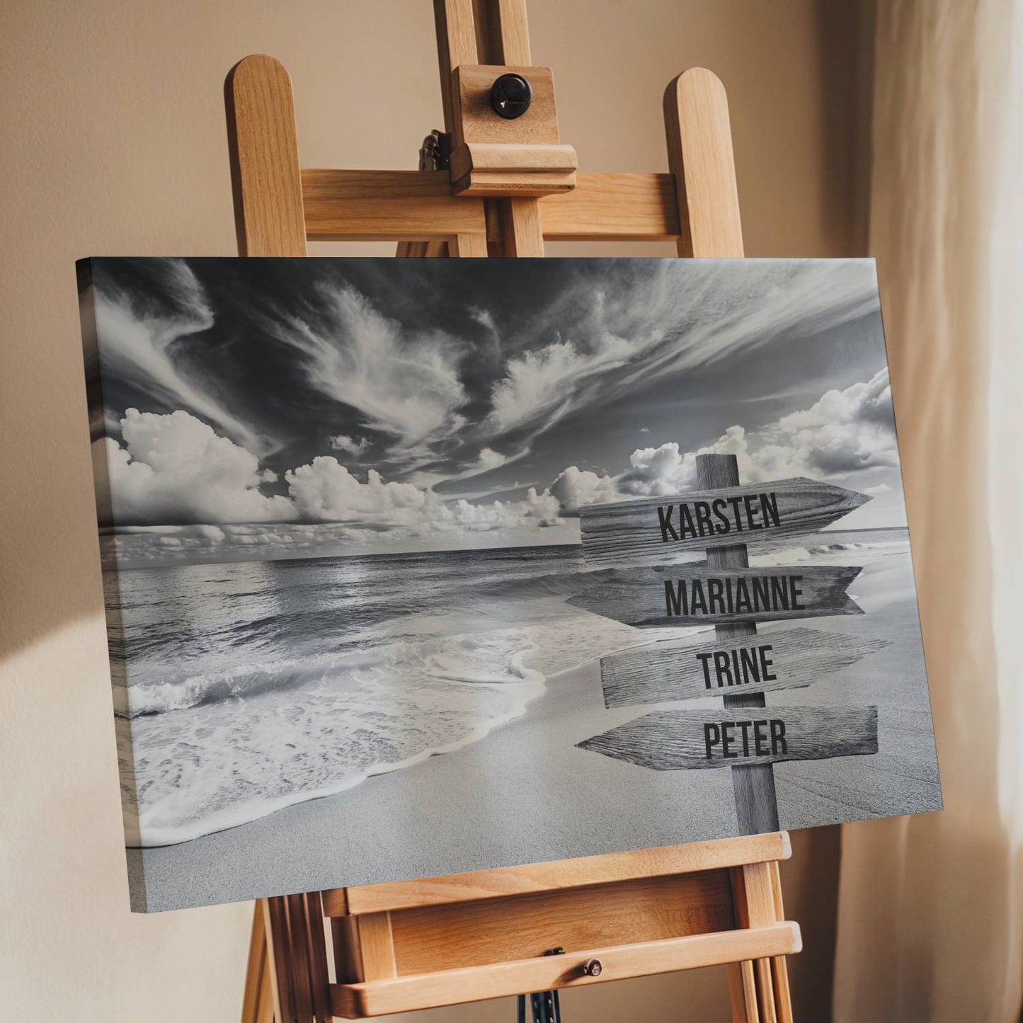 Stranden - Personligt Lærredsprint