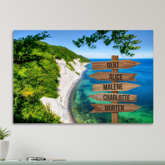 Mols Bjerge farver - Personligt Lærredsprint