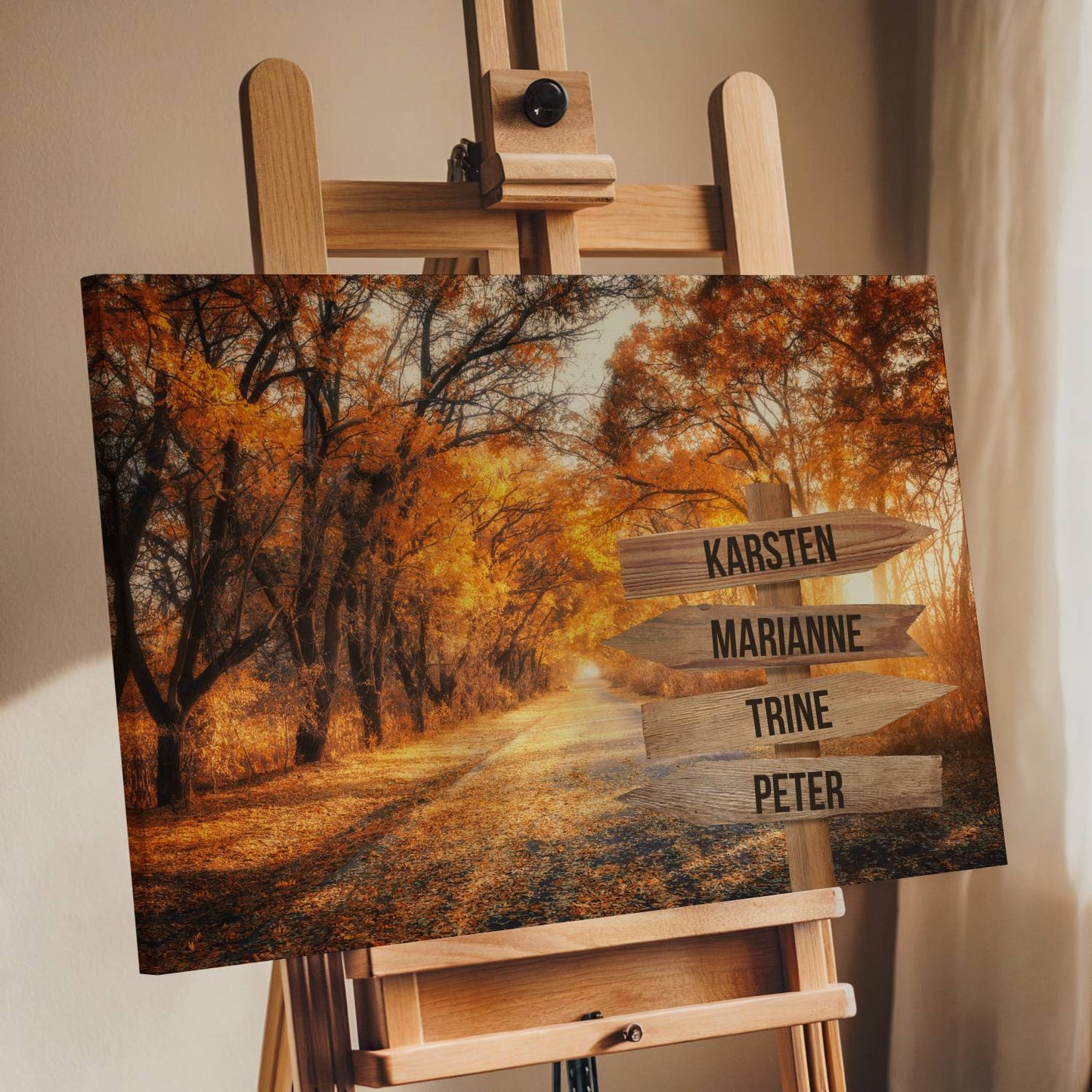 Efterår farver - Personligt Lærredsprint