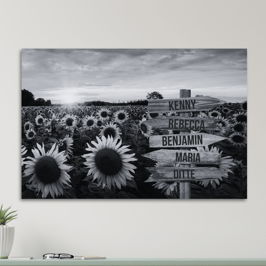 Solsikker - Personligt Lærredsprint