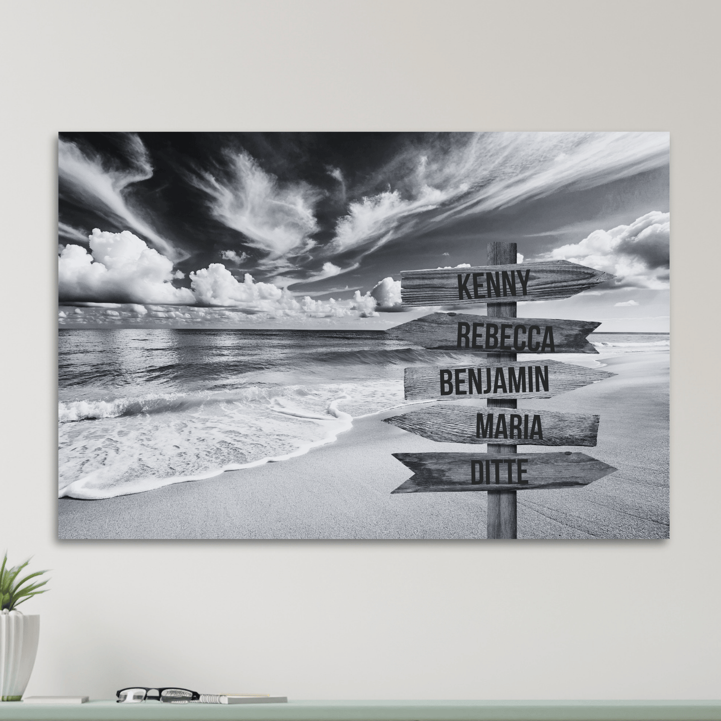 Stranden - Personligt Lærredsprint