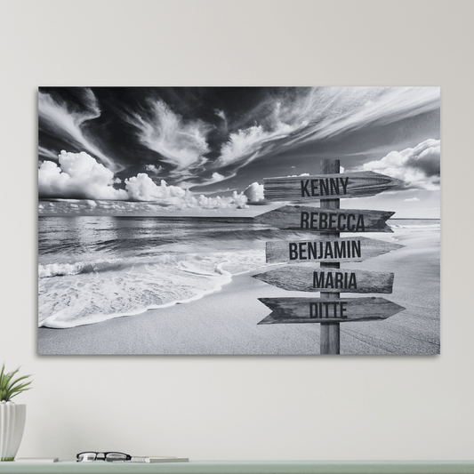 Stranden - Personligt Lærredsprint
