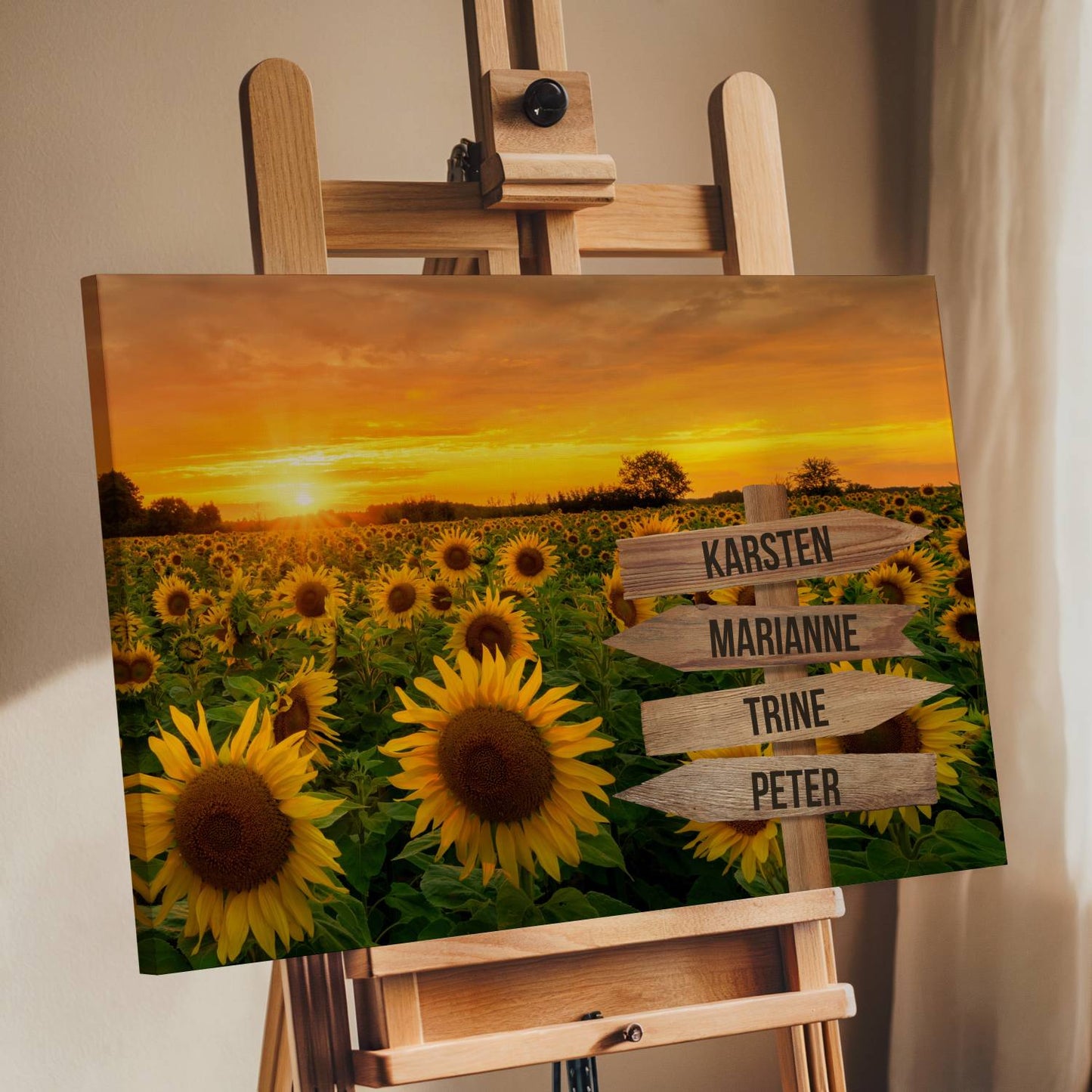 Solsikker farver - Personligt Lærredsprint