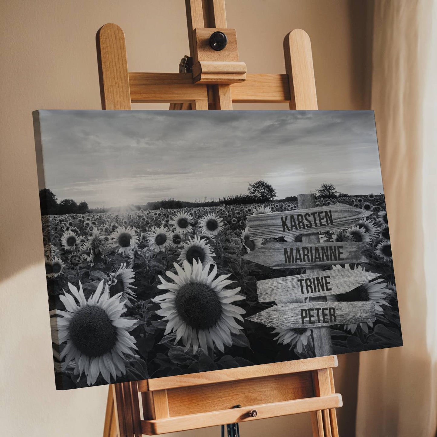 Solsikker - Personligt Lærredsprint