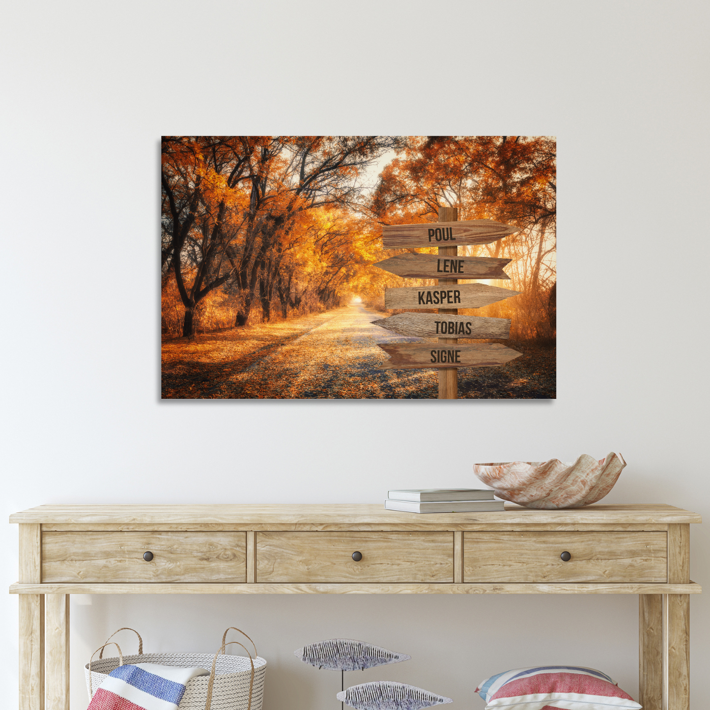 Efterår farver - Personligt Lærredsprint