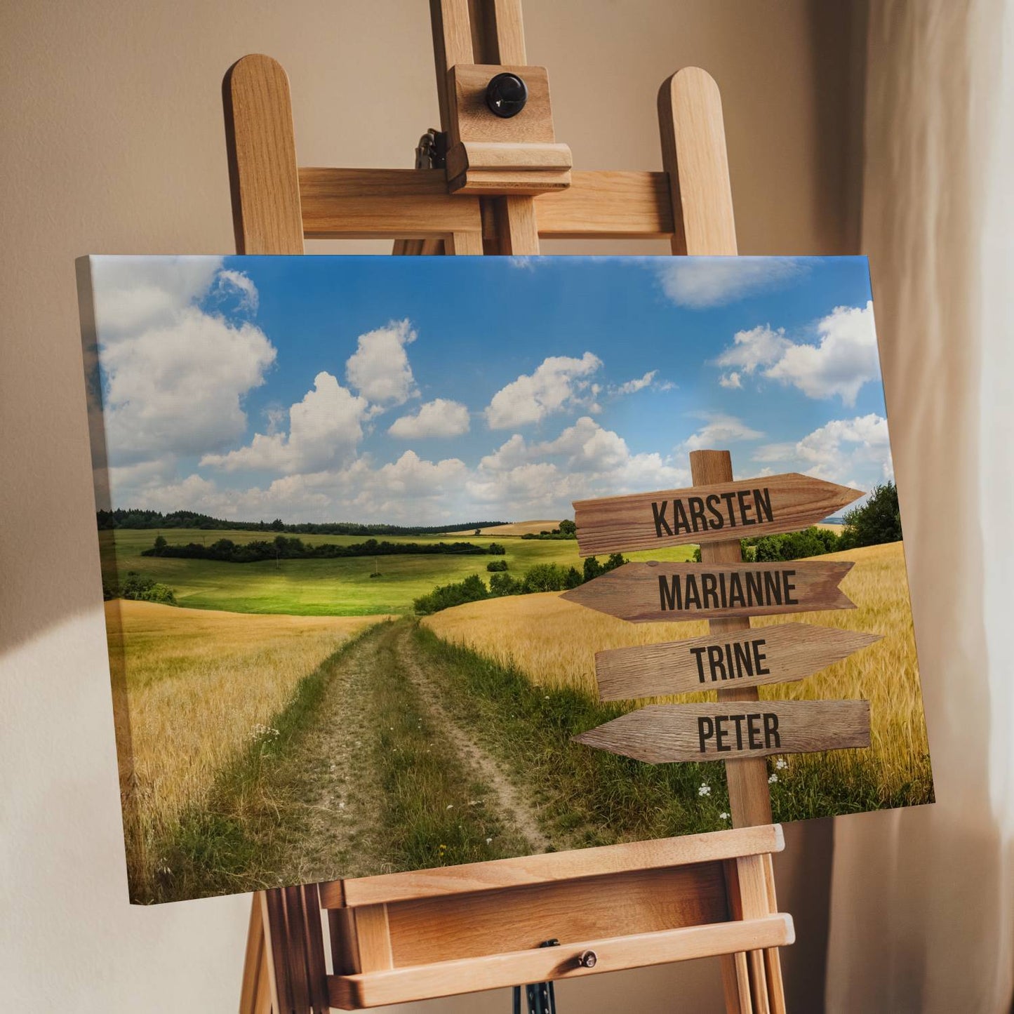 Markvej farver - Personligt Lærredsprint