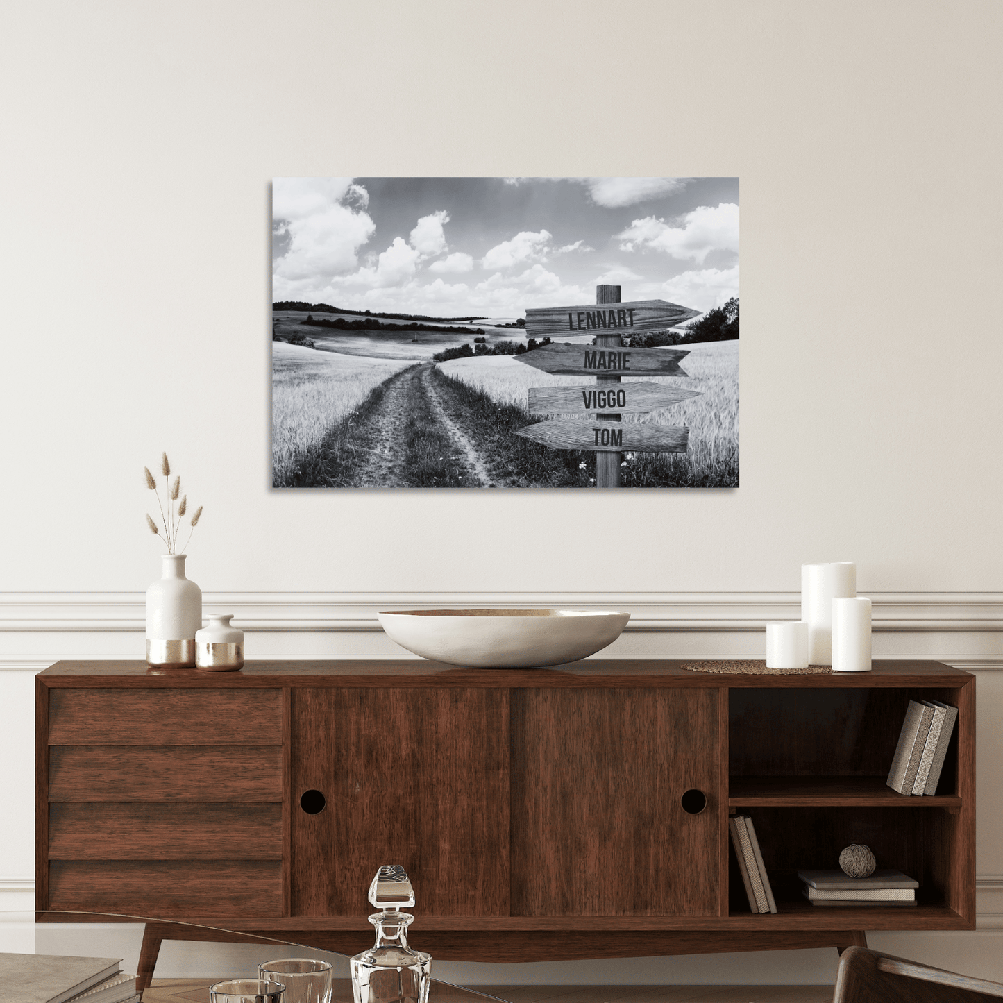 Markvej - Personligt Lærredsprint