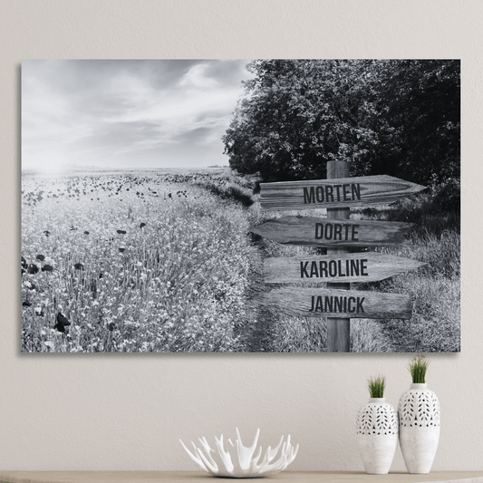 Blomster - Personligt Lærredsprint