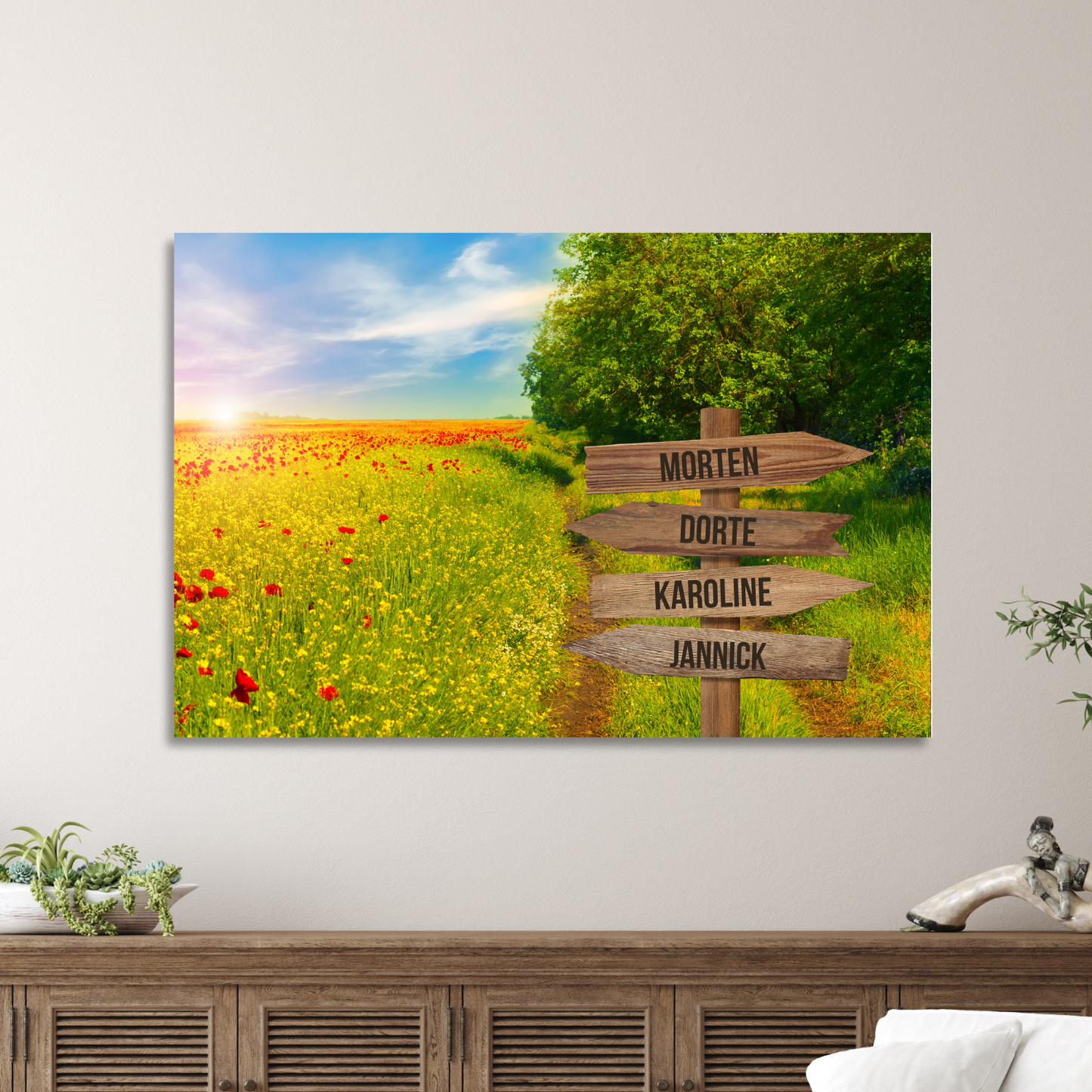 Sommer farver - Personligt Lærredsprint