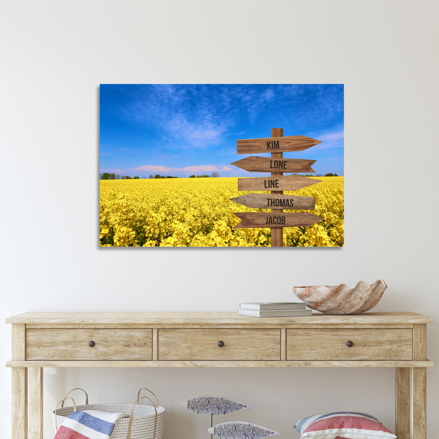 Rapsmark farver - Personligt Lærredsprint