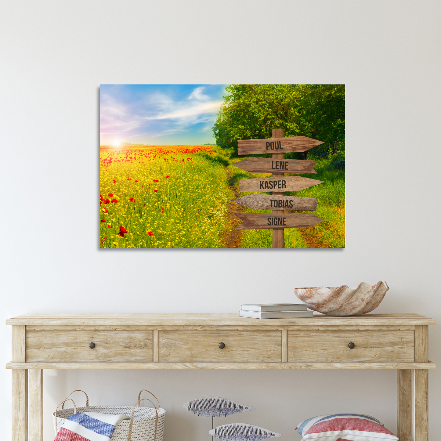 Sommer farver - Personligt Lærredsprint