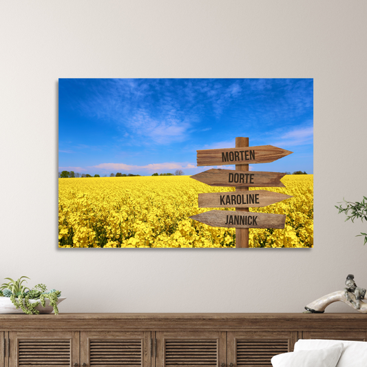 Rapsmark farver - Personligt Lærredsprint