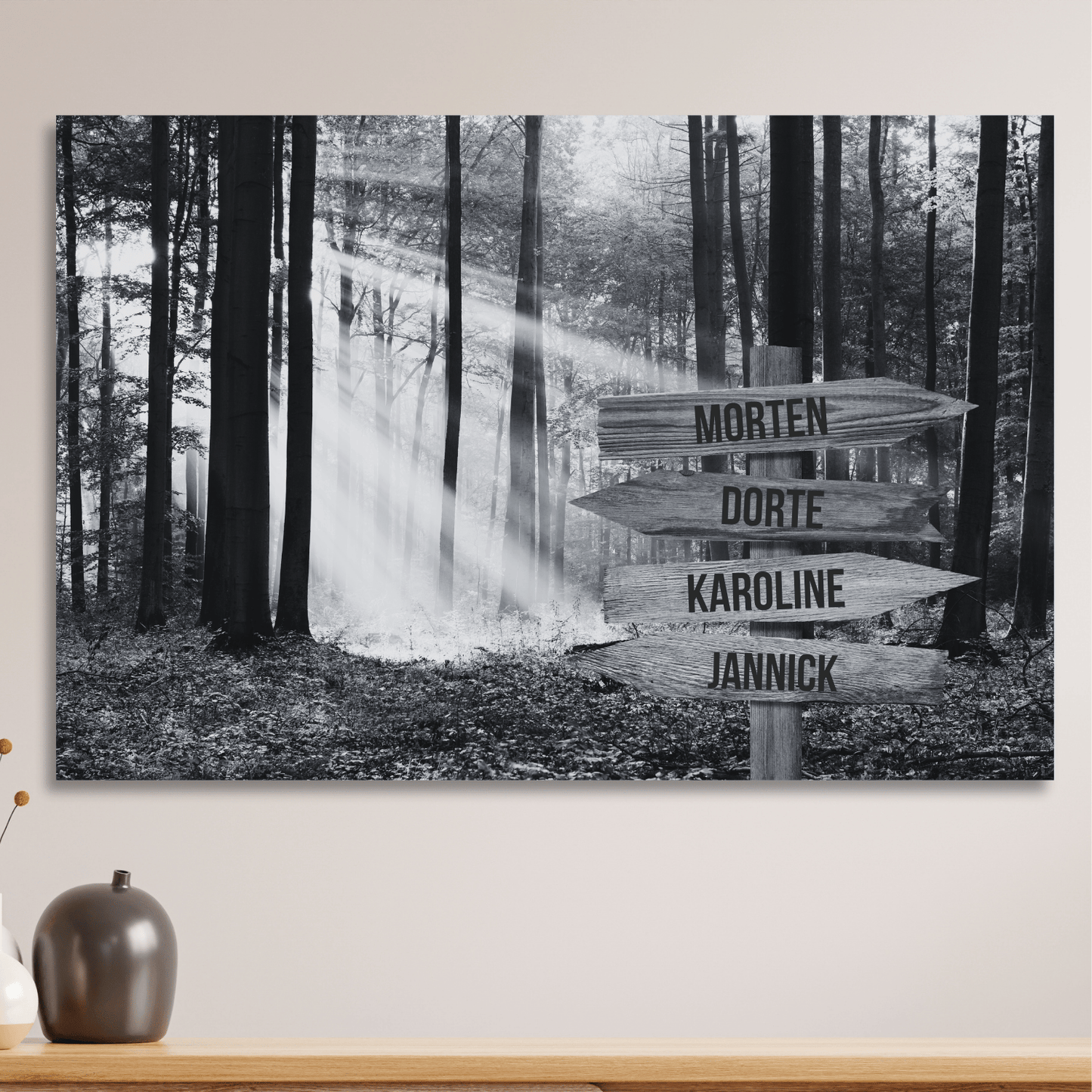 Skoven - Personligt Lærredsprint